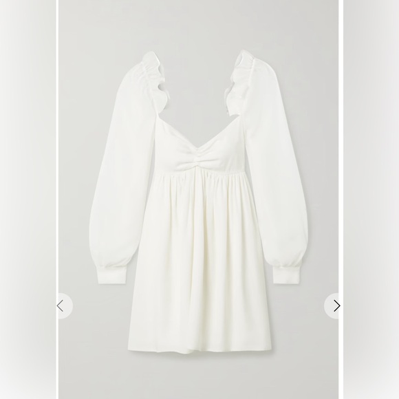 Elegant White Ruffle Dress - Picture 4 of 7